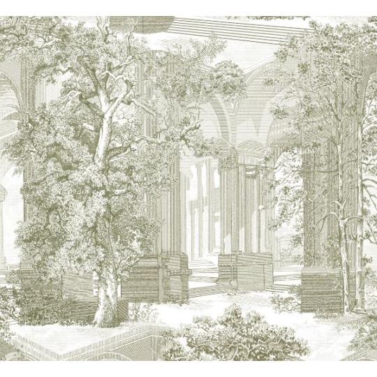 tapeta monochrom drevo oblucky zelena biela obyvacka vlies rytec umyvatelna stlpova drevina elegantna....jpg